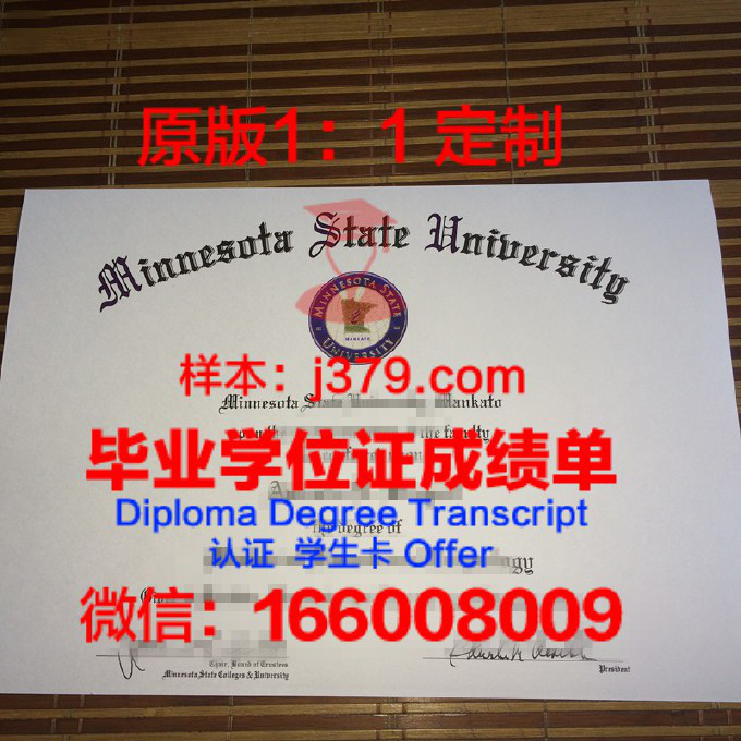 明尼苏达州立大学摩海德分校学位证书(明尼苏达州大学留学生)